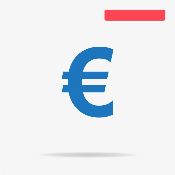 Euro Jel Ikonra Vektor Koncepció Illusztráció Design — Stock Vector