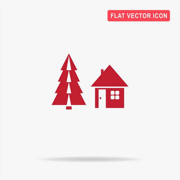 Kerst Huisje Vectorillustratie Concept Voor Ontwerp — Stockvector