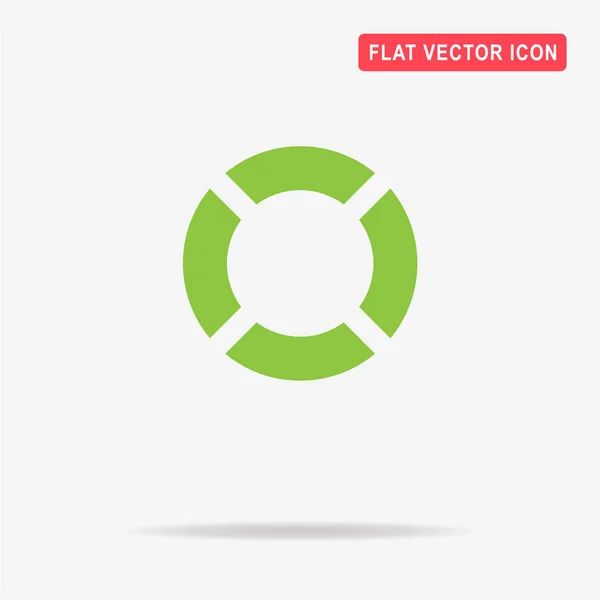 Lifebuoy Icon Vector Concept Illustration Design — Stock Vector