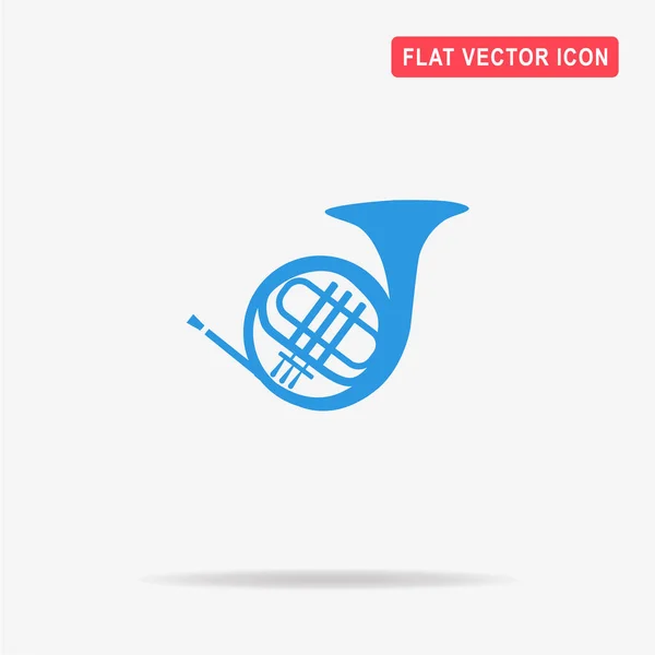 Muziek Hoorn Pictogram Vectorillustratie Concept Voor Ontwerp — Stockvector