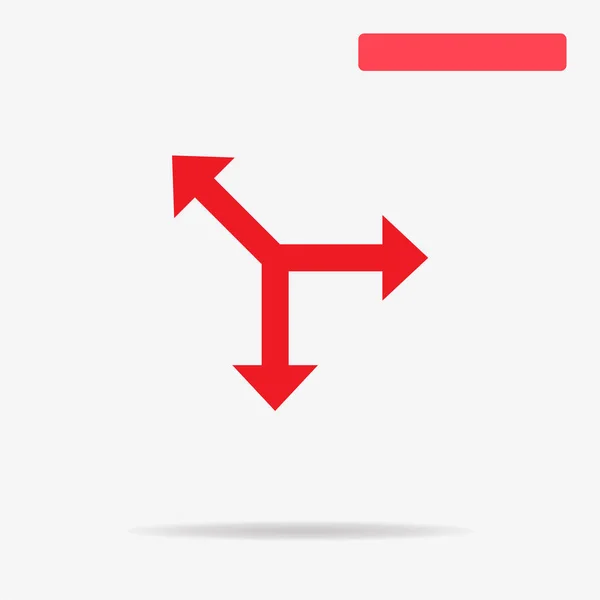 ウェイ方向矢印アイコン デザインのベクトルの概念図 — ストックベクタ
