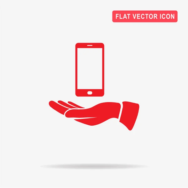 Pictogram Voor Slimme Telefoon Hand Vectorillustratie Concept Voor Ontwerp — Stockvector