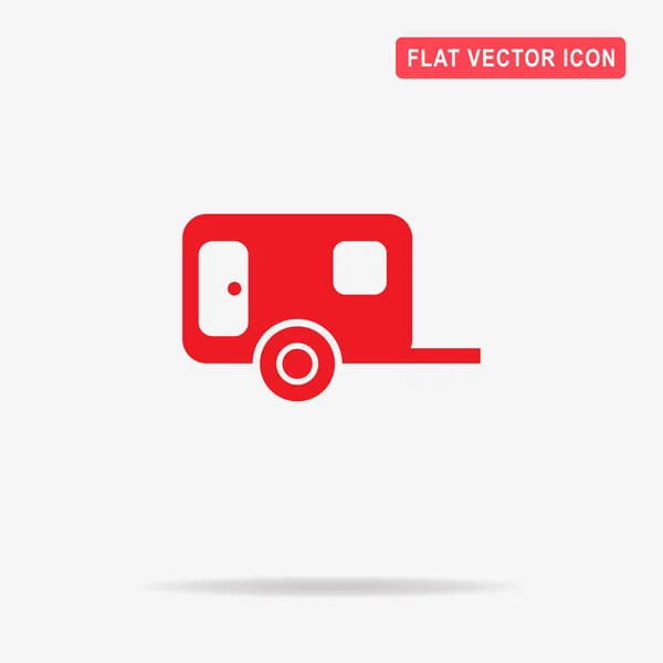 Trailer Icon Vector Concept Illustration Design — Stock Vector