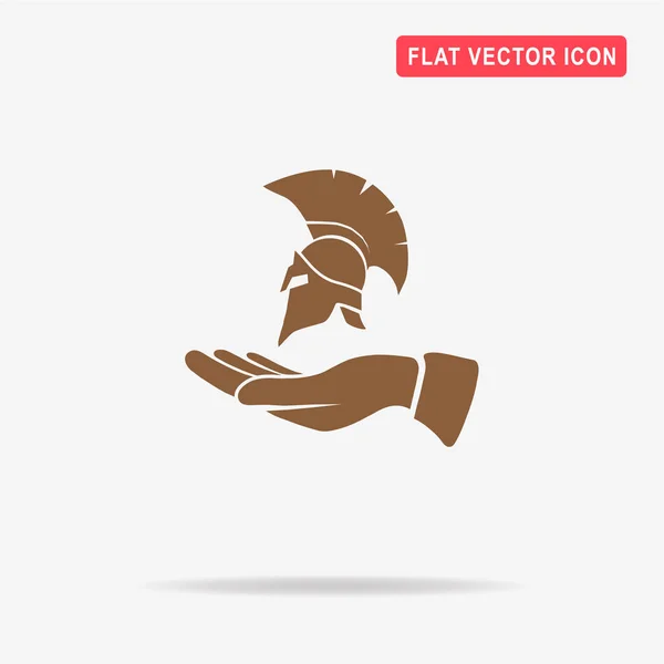 Helm Und Handzeichen Vektor Konzept Illustration Für Design — Stockvektor