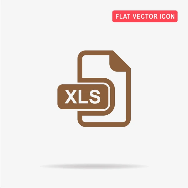 Xls Pictogram Vectorillustratie Concept Voor Ontwerp — Stockvector