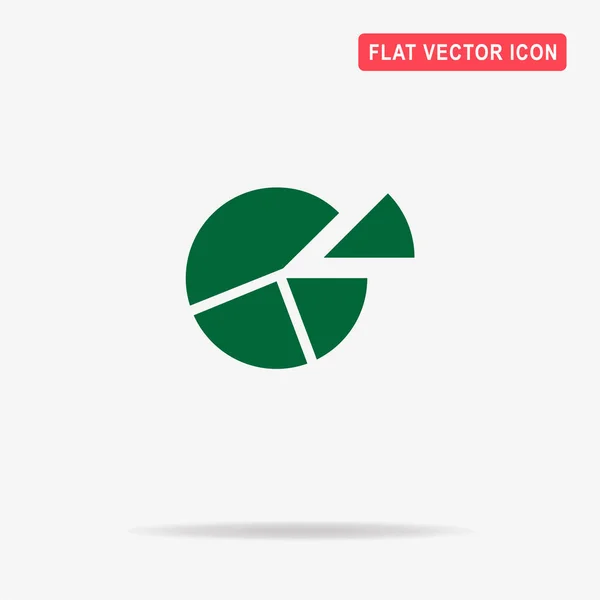 Значок Диаграммы Пирогов Векторная Концепция — стоковый вектор