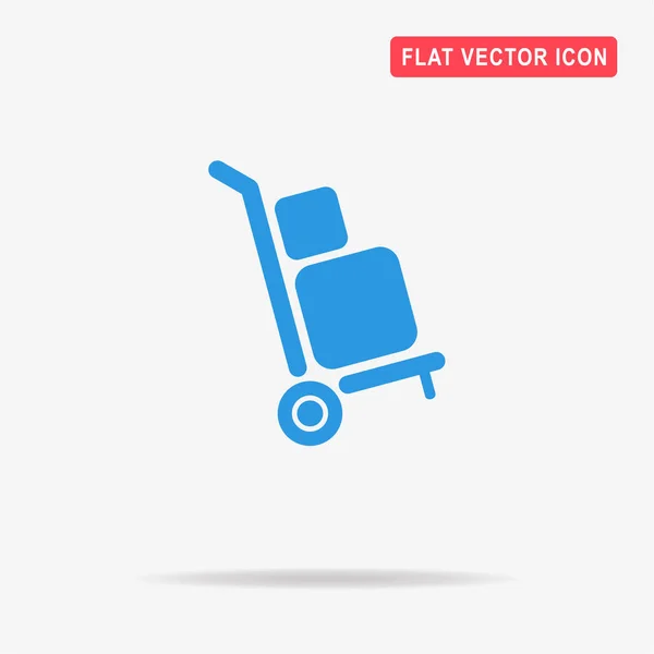 Delivery Trolley Icon Vector Concept Illustration Design — Stock Vector