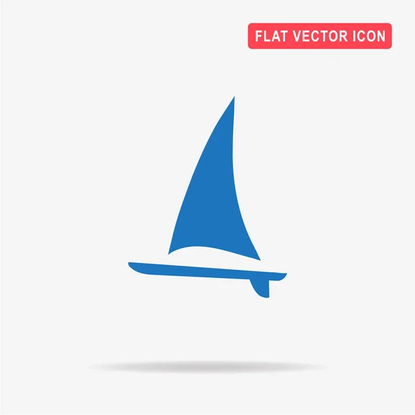 Ícone Barco Vela Ilustração Conceito Vetor Para Design — Vetor de Stock