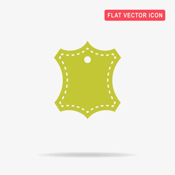 Leather Icon Vector Concept Illustration Design — Stock Vector