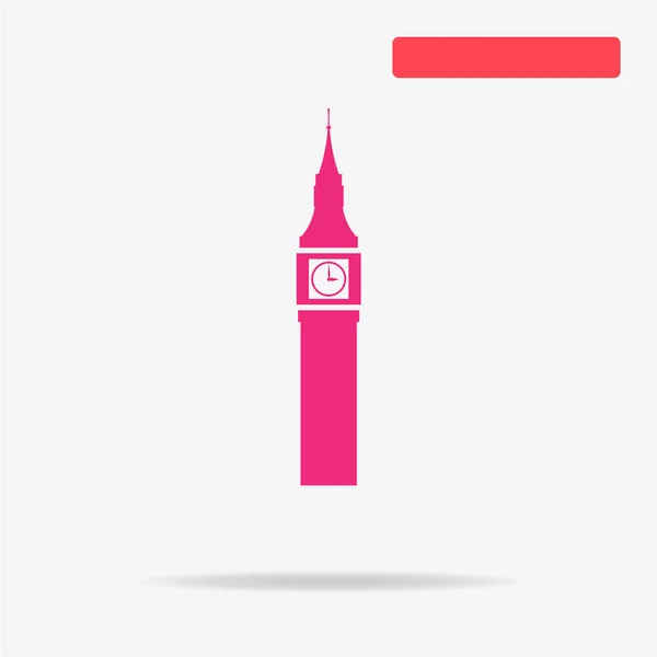 Big Ben Pictogram Vectorillustratie Concept Voor Ontwerp — Stockvector