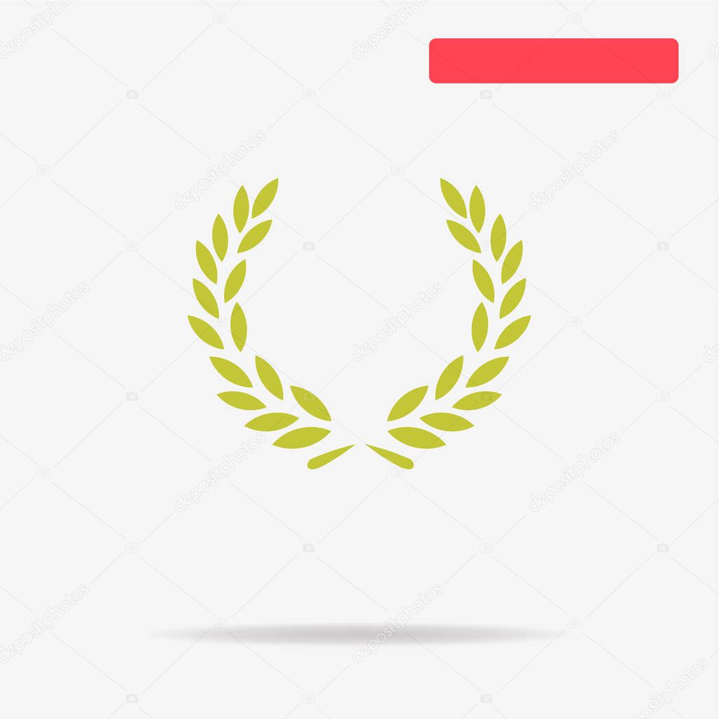 Laurel wreath icon. Vector concept illustration for design.