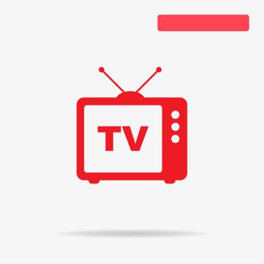 TV simgesi. Vektör konsept illüstrasyon tasarımı için.
