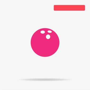 Bowling topu simgesi. Vektör konsept illüstrasyon tasarımı için.