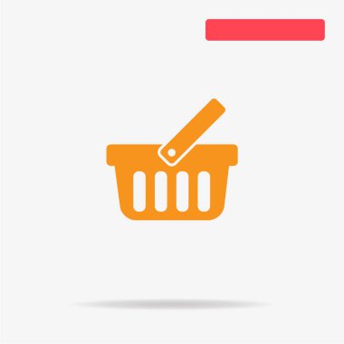 Alışveriş sepeti simgesi. Vektör konsept illüstrasyon tasarımı için.