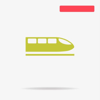 Yüksek hızlı tren simgesi. Vektör konsept illüstrasyon tasarımı için.