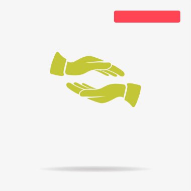 Eller simgesini. Vektör konsept illüstrasyon tasarımı için.