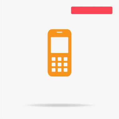Telefon simgesi. Vektör konsept illüstrasyon tasarımı için.