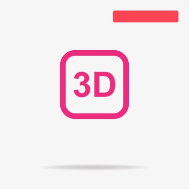 3D simgesi. Vektör konsept illüstrasyon tasarımı için.