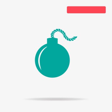 Bomba simgesi. Vektör konsept illüstrasyon tasarımı için.