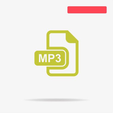 MP3 simgesi. Vektör konsept illüstrasyon tasarımı için.
