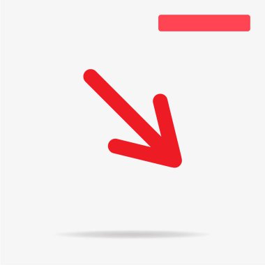 Ok simgesi. Vektör konsept illüstrasyon tasarımı için.