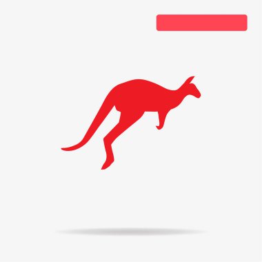 Kanguru simgesi. Vektör konsept illüstrasyon tasarımı için.