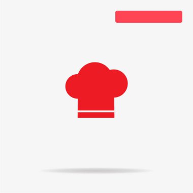 Şef kap simgesi. Vektör konsept illüstrasyon tasarımı için.