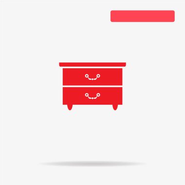 Dolap dolap simgesi. Vektör konsept illüstrasyon tasarımı için.