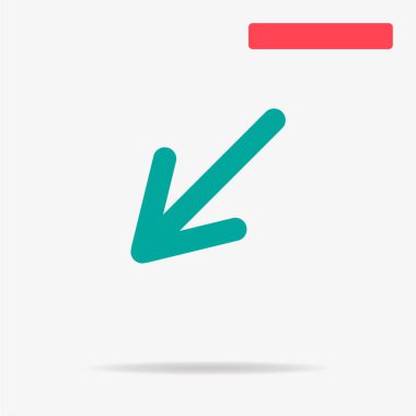 Ok simgesi. Vektör konsept illüstrasyon tasarımı için.