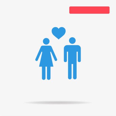 Aşk simgesi. Vektör konsept illüstrasyon tasarımı için.