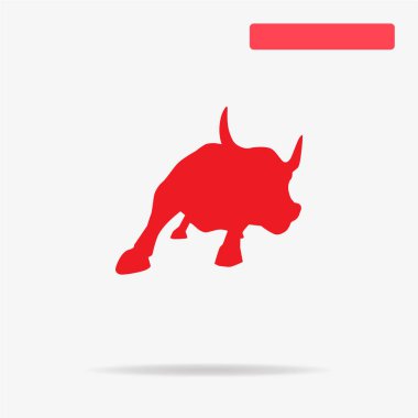 Boğa simgesi. Vektör konsept illüstrasyon tasarımı için.