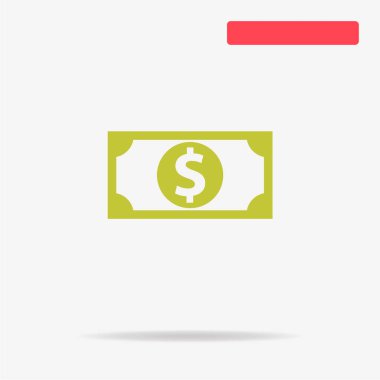 Dolar simgesi. Vektör konsept illüstrasyon tasarımı için.