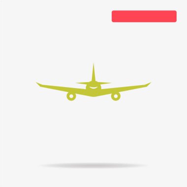 Uçak ikonu. tasarım için vektör çizimi.