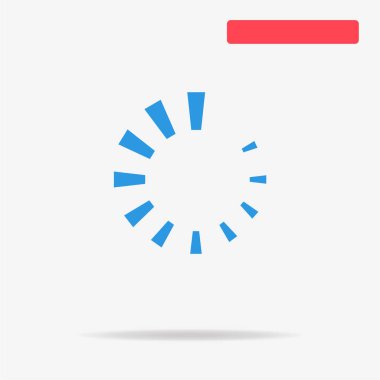 Yükleme simgesi. Vektör konsept illüstrasyon tasarımı için.