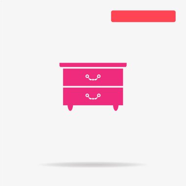 Dolap dolap simgesi. Vektör konsept illüstrasyon tasarımı için.