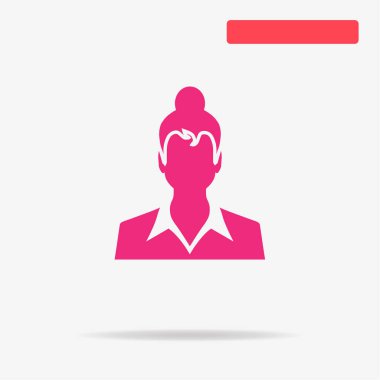 Kadın simgesi. Vektör konsept illüstrasyon tasarımı için.