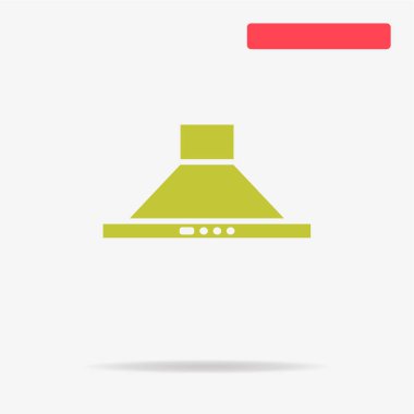 Ocak hood simgesi. Vektör konsept illüstrasyon tasarımı için.