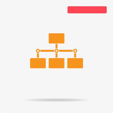 Akış Şeması diyagram simgesi. Vektör konsept illüstrasyon tasarımı için.