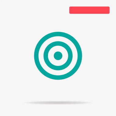 Hedef simgesi. Vektör konsept illüstrasyon tasarımı için.