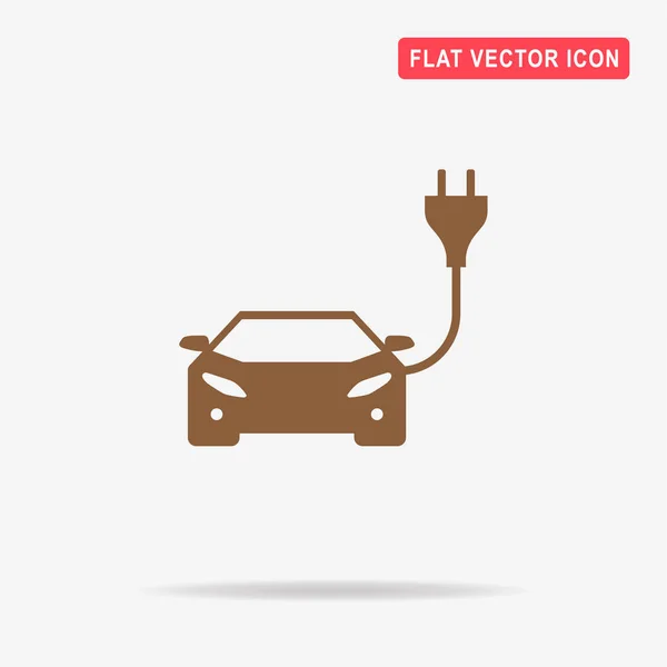 Het Pictogram Van Elektrische Auto Vectorillustratie Concept Voor Ontwerp — Stockvector