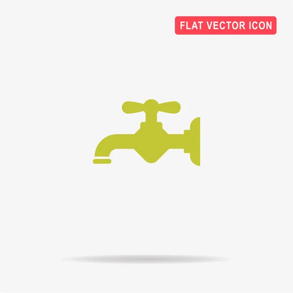 Water Faucet Icon Vector Concept Illustration Design — Stock Vector