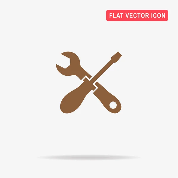 Schraubenschlüssel Und Schraubendreher Reparatur Symbol Vektor Konzept Illustration Für Design — Stockvektor