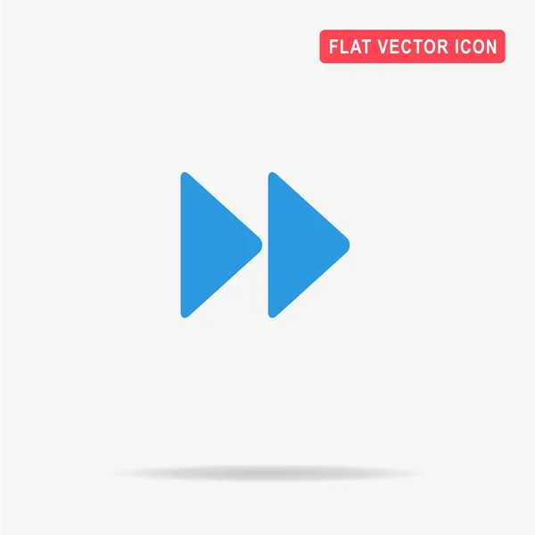 Fast Forward Icon Vector Concept Illustration Design — Stock Vector