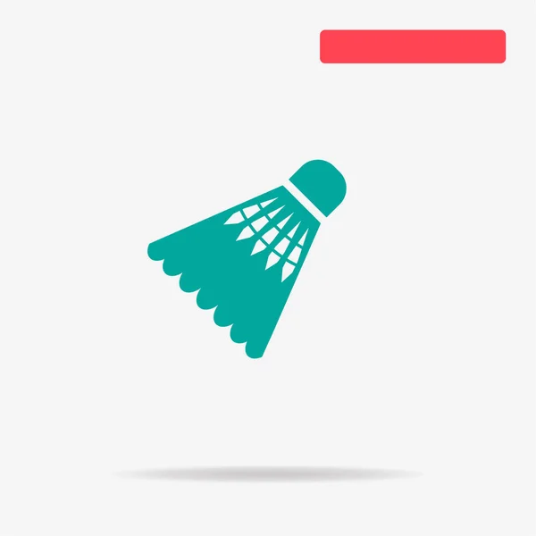 Badminton Shuttle Pictogram Vectorillustratie Concept Voor Ontwerp — Stockvector