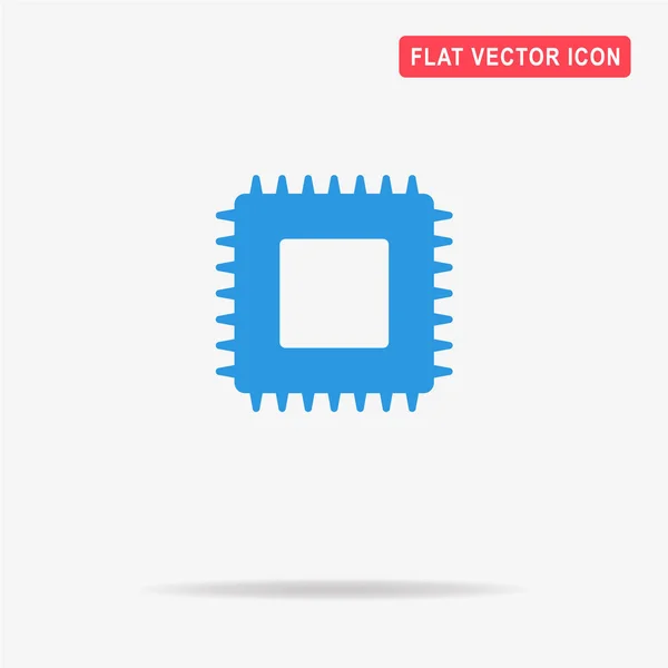 Cpu Ikonra Vektor Koncepció Illusztráció Design — Stock Vector