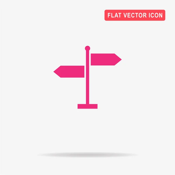 Direction Sign Icon Vector Concept Illustration Design — Stock Vector