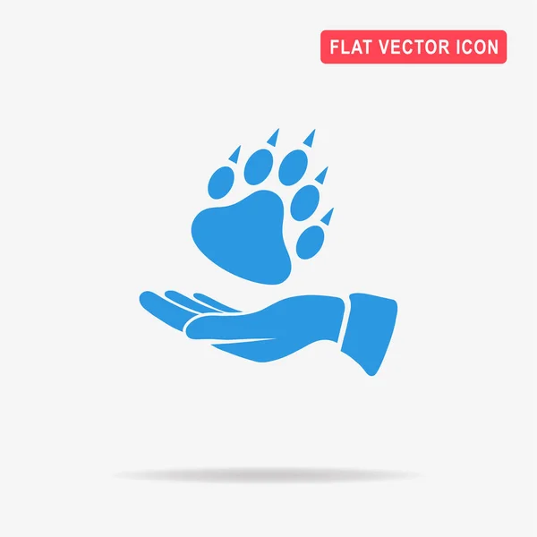 Ведмежа Лапа Значок Руки Векторна Концепція Ілюстрація Дизайну — стоковий вектор