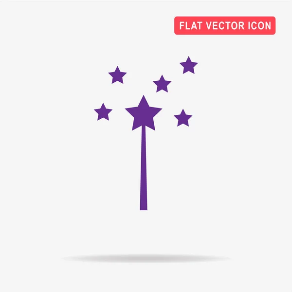 Kouzelná Hůlka Ikona Vektorové Ilustrace Koncept Pro Design — Stockový vektor