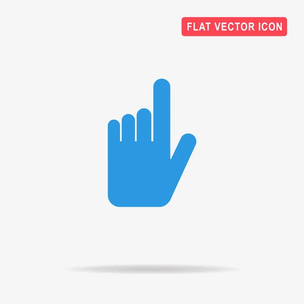 Klik Pictogram Van Een Hand Vectorillustratie Concept Voor Ontwerp — Stockvector