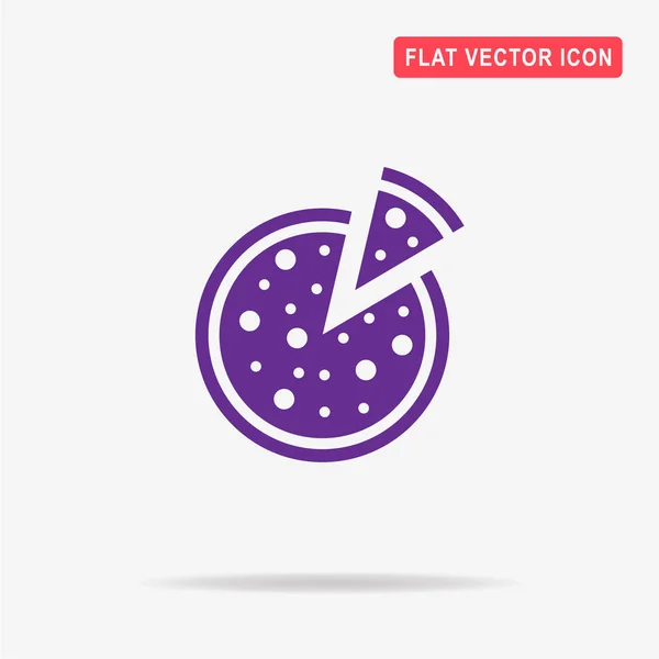 Pizza Ikone Vektor Konzept Illustration Für Design — Stockvektor